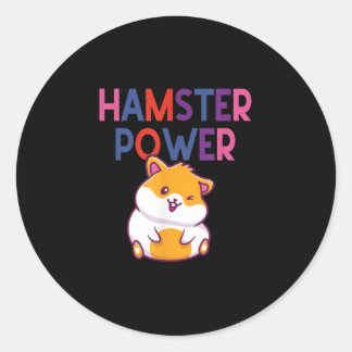 Hamster Power Cute Hamster Tecknad Runt Klistermärke