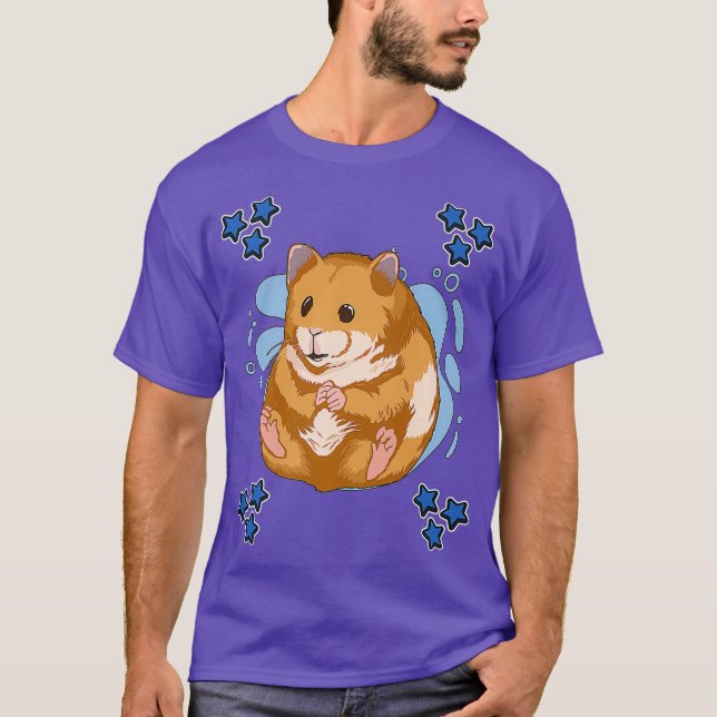 Hamster Premium för blå design T Shirt (Framsida)