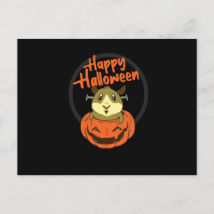 Hamster Pumpkin Happy halloween Vykort