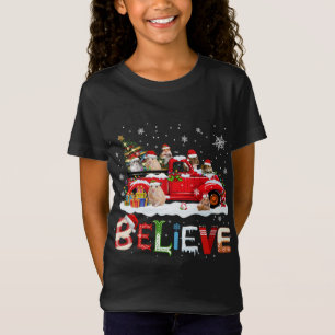 Hamster Riding Red Lastbil Julgran Tro Sa T Shirt