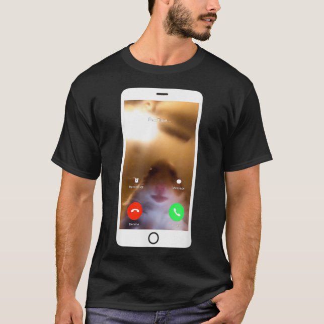 Hamster ringer PM Front Facing Camera Funny T Shirt (Framsida)