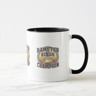 Hamster Rings Champion Retro Design Mugg