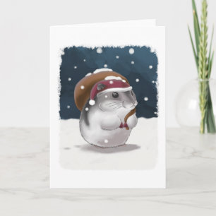Hamster Santa Helgkort