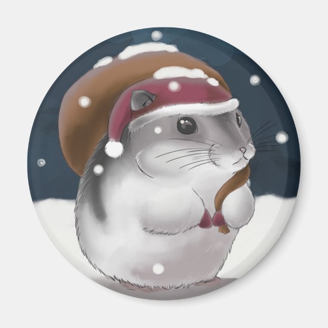 Hamster Santa Magnet (Framsidan)