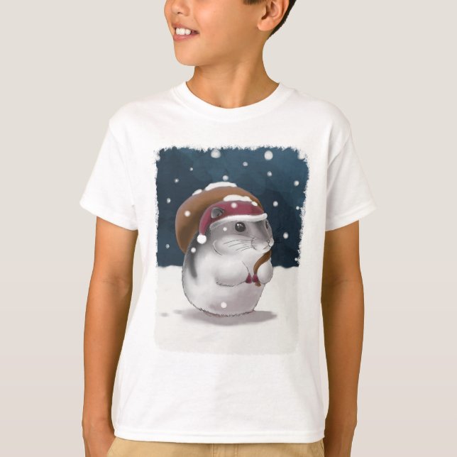 Hamster Santa T-shirt (Framsida)
