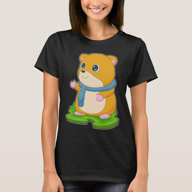 Hamster Scarf T Shirt (Framsida)