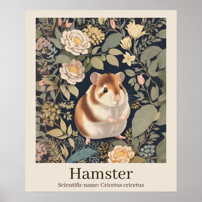 Hamster Scientific Namn Animal Poster (Framsidan)
