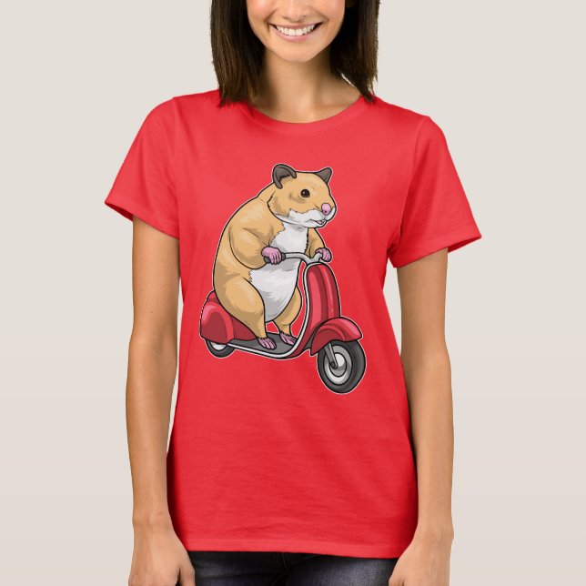 Hamster Scooter T Shirt (Framsida)