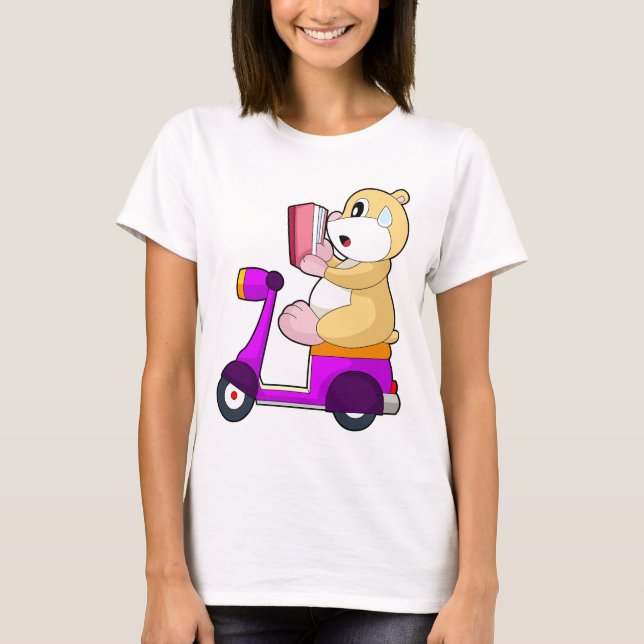 Hamster Scooter T Shirt (Framsida)