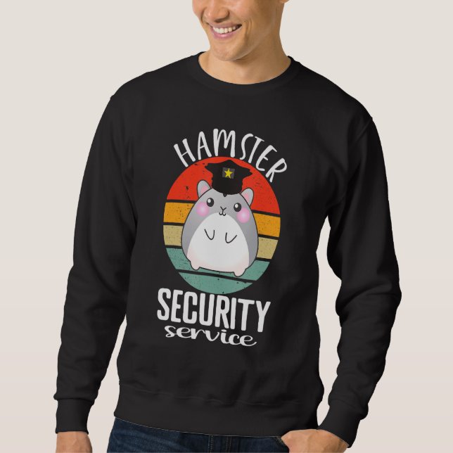Hamster Security Service Cute Hamster Älskare Funn Lång Ärmad Tröja (Framsida)