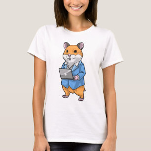 Hamster Sekreterare Bärbar Dator Kontor T Shirt