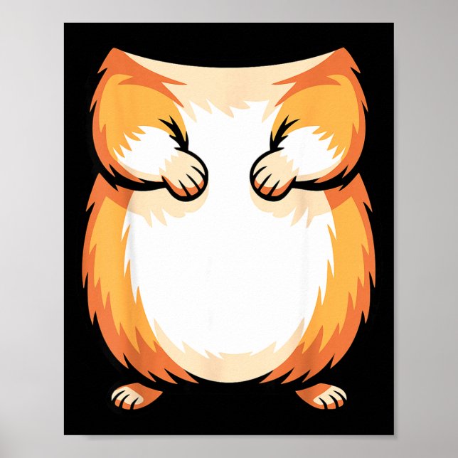 Hamster Shirt Adult Kids Men Women Brown Hamster C Poster (Framsidan)