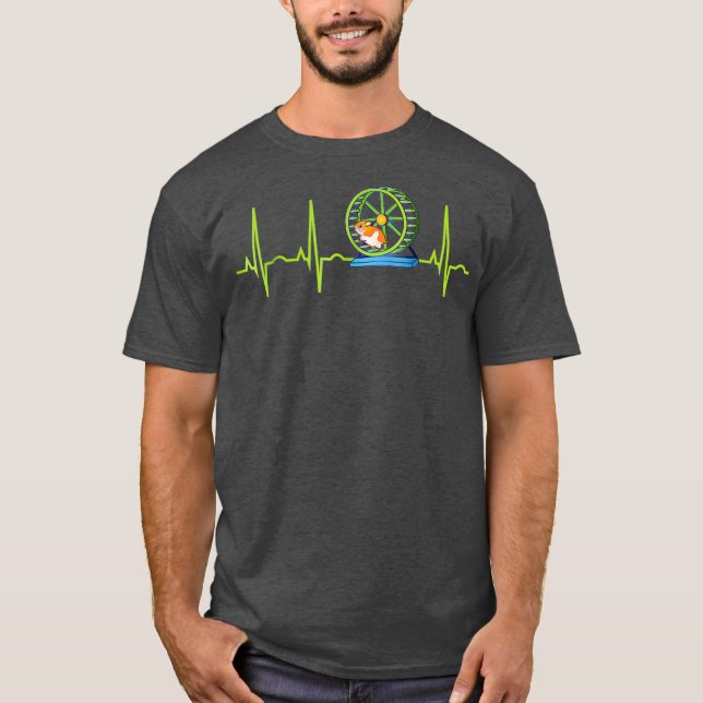 Hamster Shirt för barn - Hamster Wheel Heartslag T (Framsida)