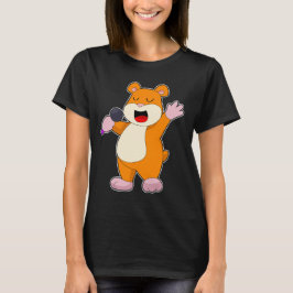 Hamster Singer Microphone Music T Shirt