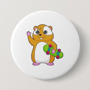 Hamster Skater Skateboard Knapp
