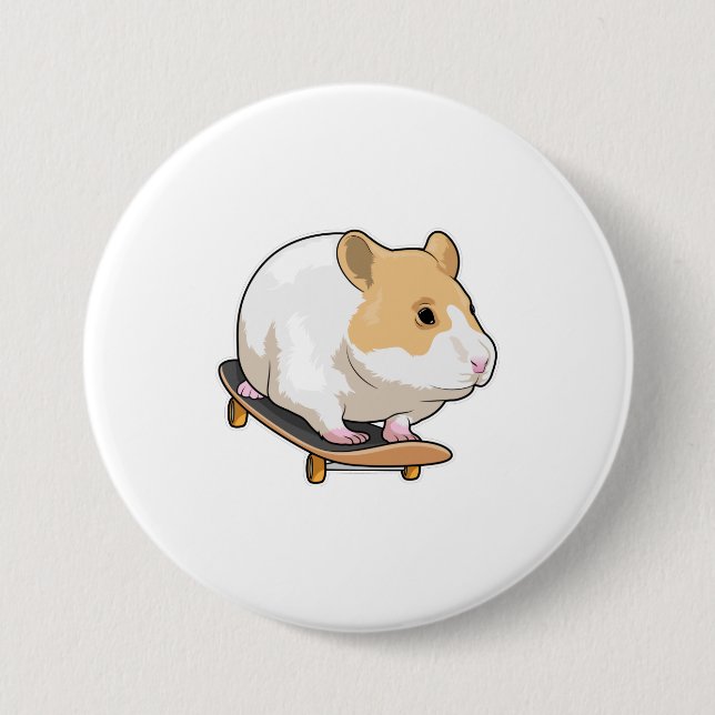 Hamster Skater Skateboard Knapp (Framsida)