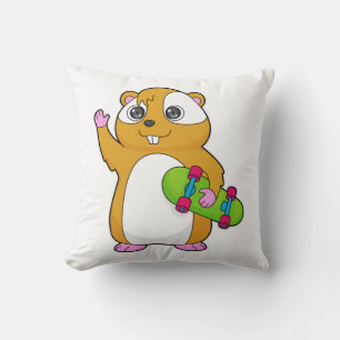 Hamster Skater Skateboard Kudde
