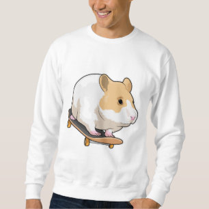 Hamster Skater Skateboard Lång Ärmad Tröja