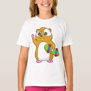 Hamster Skater Skateboard T Shirt