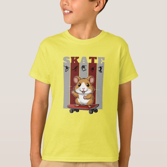 Hamster Skater T Shirt (Framsida)