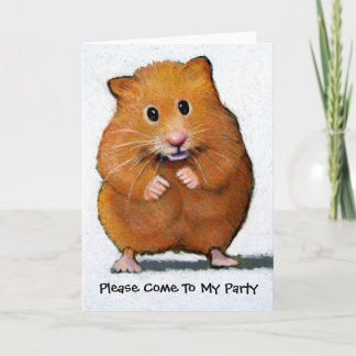 HAMSTER Snälla Kom till Party Kort