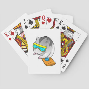 Hamster Snowboarder Snowboard Casinokort