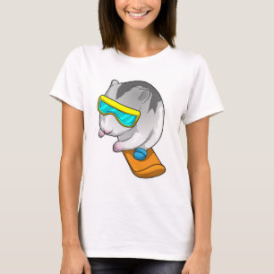 Hamster Snowboarder Snowboard T Shirt