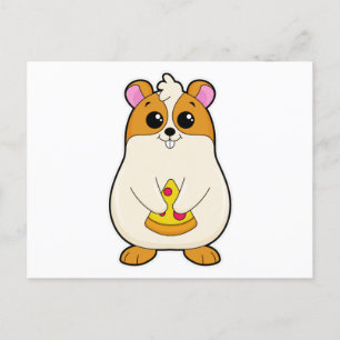 Hamster som äter pizza vykort