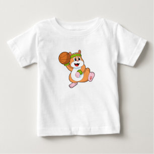 Hamster som Basketball-spelare med Basketball T Shirt