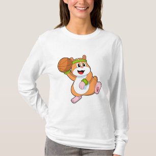Hamster som Basketball-spelare med Basketball T Shirt