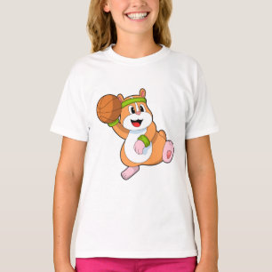 Hamster som Basketball-spelare med Basketball T Shirt