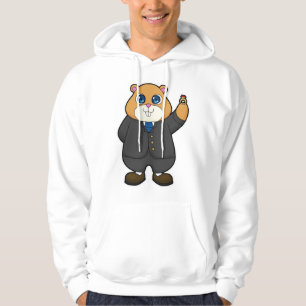 Hamster som brudgumme med vigselring hoodie