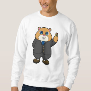 Hamster som brudgumme med vigselring lång ärmad tröja