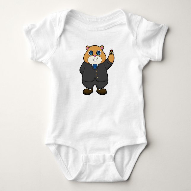Hamster som brudgumme med vigselring t shirt (Framsida)