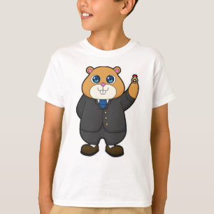 Hamster som brudgumme med vigselring t shirt