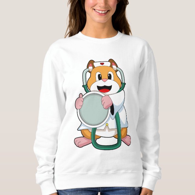Hamster som Doktor med Stethoscope.PNG T Shirt (Framsida)
