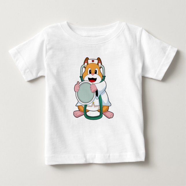 Hamster som Doktor med Stethoscope.PNG T Shirt (Framsida)