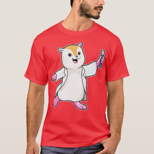 Hamster som forskare med provrör t shirt