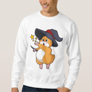 Hamster som guide med Magic trollspö Lång Ärmad Tröja