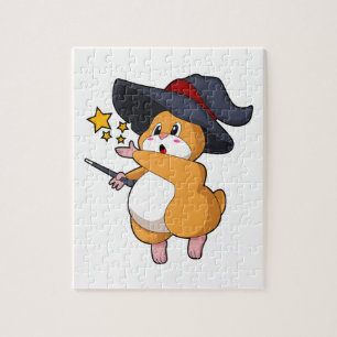 Hamster som guide med Magic trollspö Pussel