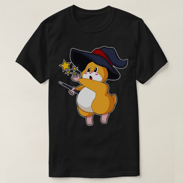 Hamster som guide med Magic trollspö T Shirt (Design framsida)
