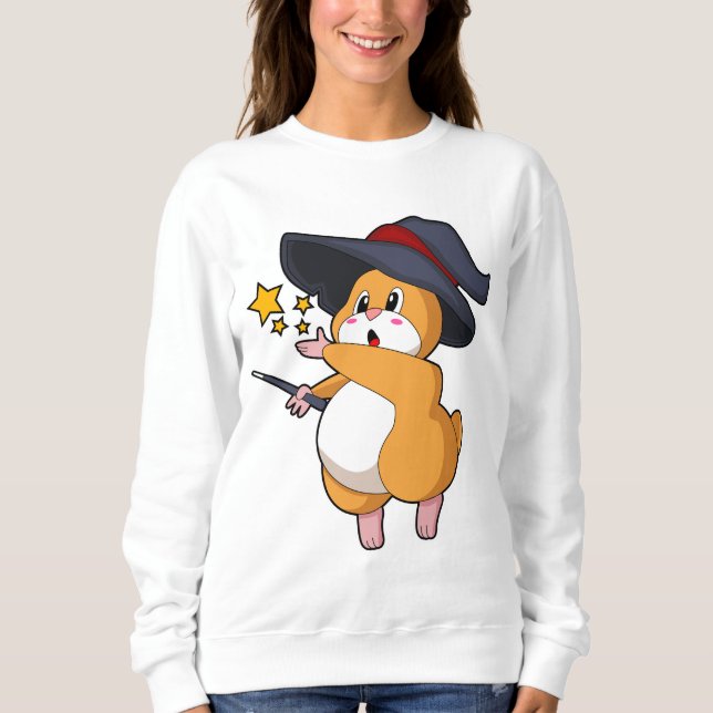 Hamster som guide med Magic trollspö T Shirt (Framsida)