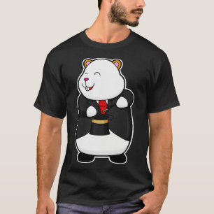 Hamster som Magician med Magic trollspö Hat T Shirt