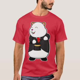 Hamster som Magician med Magic trollspö Hat T Shirt