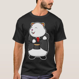 Hamster som Magician med magiskt trollspö och Hat T Shirt