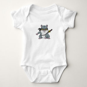 Hamster som Ninja vid martialkonsten med Sword T Shirt