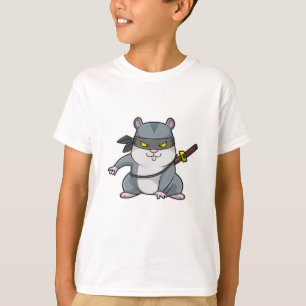 Hamster som Ninja vid martialkonsten med Sword T Shirt