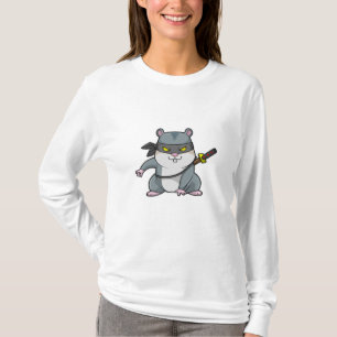 Hamster som Ninja vid martialkonsten med Sword T Shirt