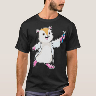 Hamster som Scientist med provrör T Shirt