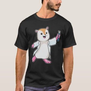 Hamster som Scientist med provrör T Shirt